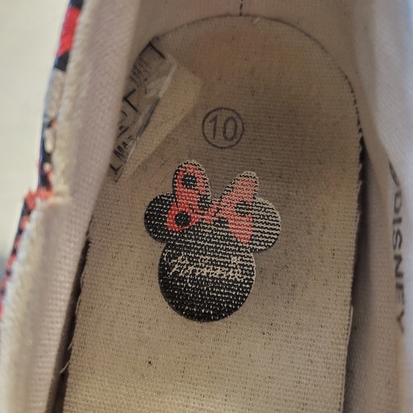 Disney Minnie Mouse Shoes Women Size 10 Fashion Red Minnie Pattern Casual Flats - Picture 7 of 9